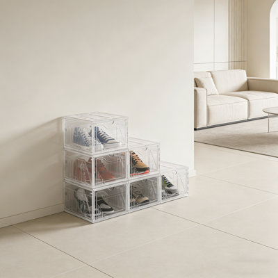 Transparent Stackable Shoe Organizer Box