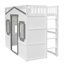 Lit mezzanine simple avec échelle-697368163-697368165