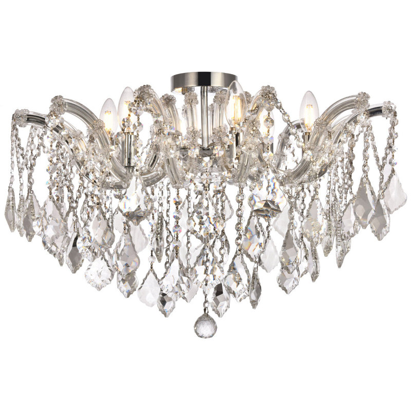 Plafonnier semi-encastré 6 lumières 24 po Stockard, Coupe Royale