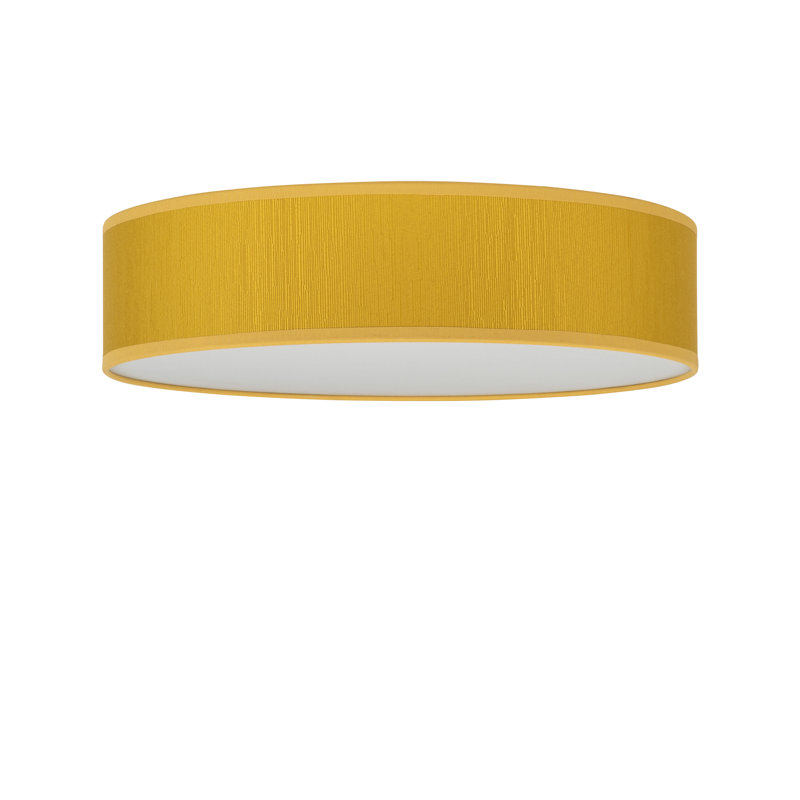 Doce Fabric Flush Mount, Mustard