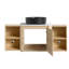 54-Inch Wall-Mounted Bathroom Vanity with Ceramic Art Sink, 2-Storage Shelves, and Soft-Close Doors, Space-Saving and Stylish-1187078958