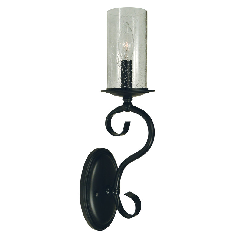 Artavius Candle Wall Light, Matte Black