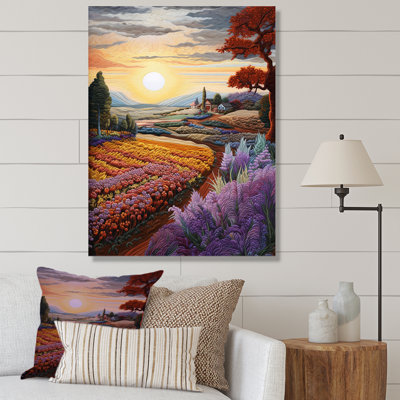 «Countryside Sunrise In Provence II», reproduction sur toile