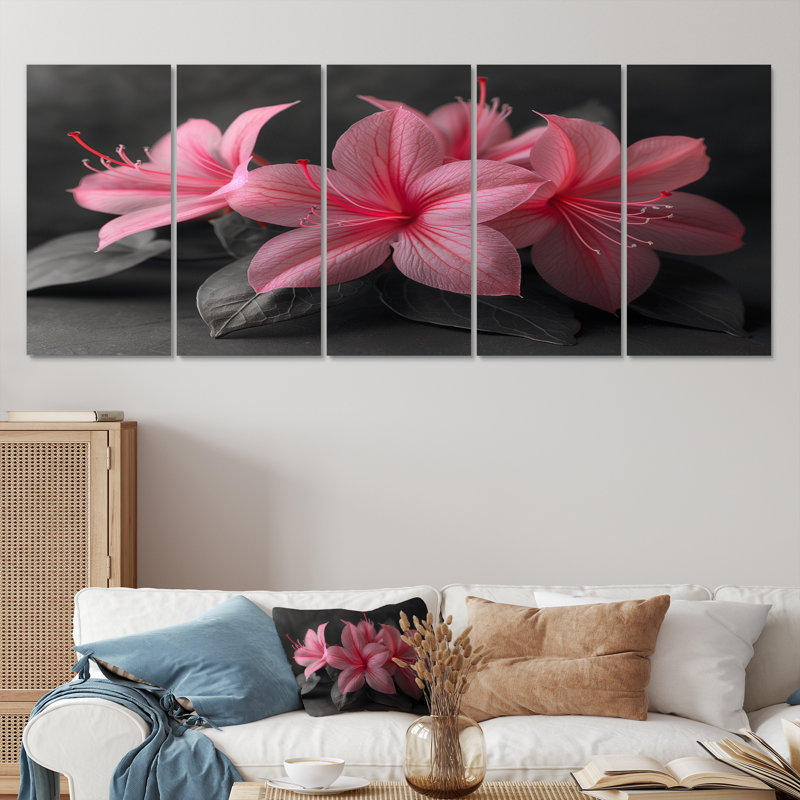 Ensemble de décoration murale rose fuchsia - fuchsia, H 28 po x l 60 po