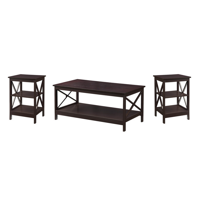 Darek 3 - Piece Living Room Table Set, Espresso