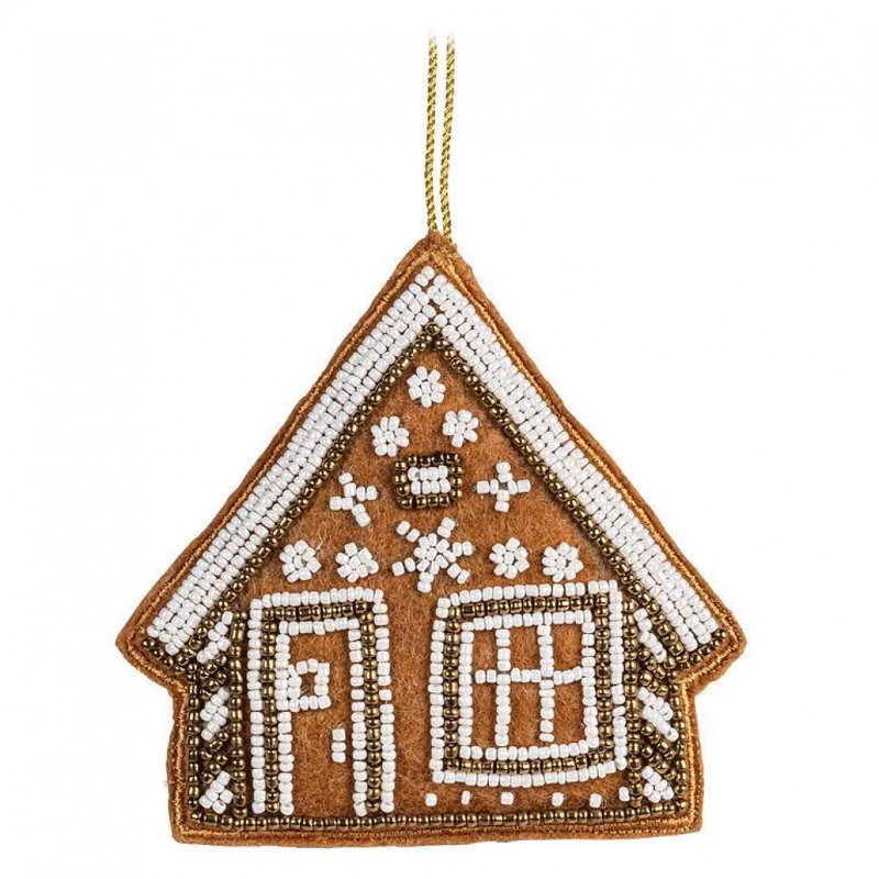 Ornement en perles Gingerbread House