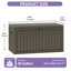 Boîte de rangement verrouillable en résine résistante à l'eau 44 gallons l 90 po-114620735
