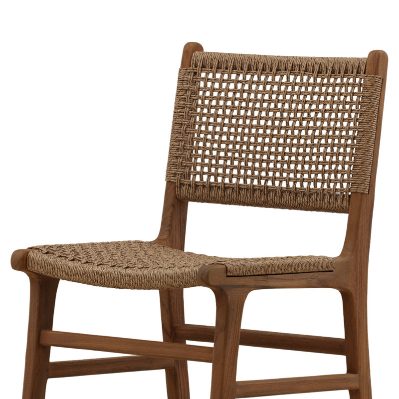 Dallas Wicker Outdoor Dining Chair, Light Brown