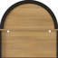 Armoire à vin 70 po de haut style Mid-Century arquée, bar à café avec portes réglables en verre trempé et porte-bouteilles-1554040000