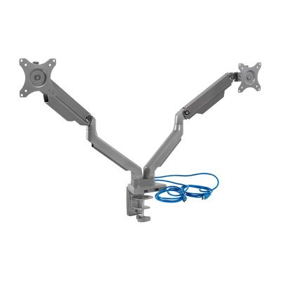 Support de bureau à hauteur réglable Mount-It | Convient à 24 à 32 po avec ports USB 3.0