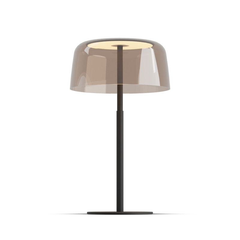 Yurei Desk Lamp, Matte Black, Tea Brown