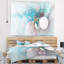 Ailes d'ange abstraites fractales en tapisserie bleu clair-28495856