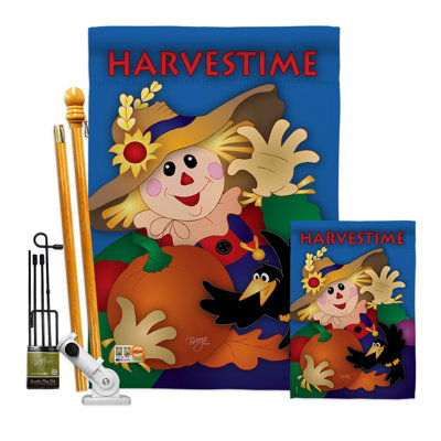 Double Sided 40'' H x 28'' W Polyester Thanksgiving Flag Set