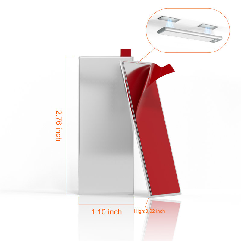 4 lumières de dessous de meuble adhésives magnétiques - Bandes magnétiques de remplacement avec support adhésif pour tous les éclairages de dessous de meuble (sans magnétisme)