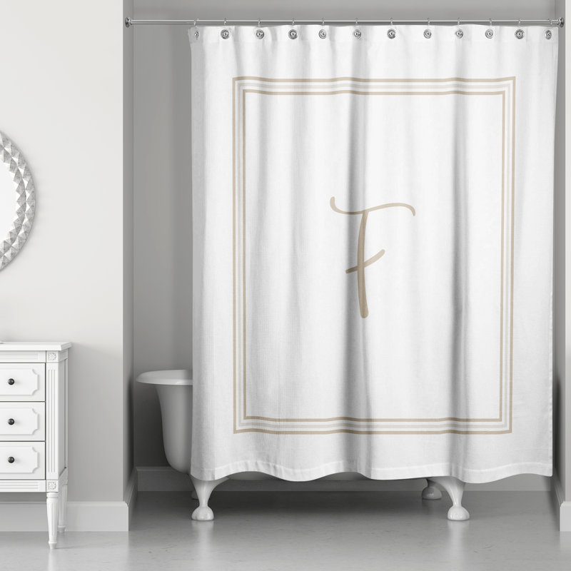 Rideau de douche simple , F, Beige