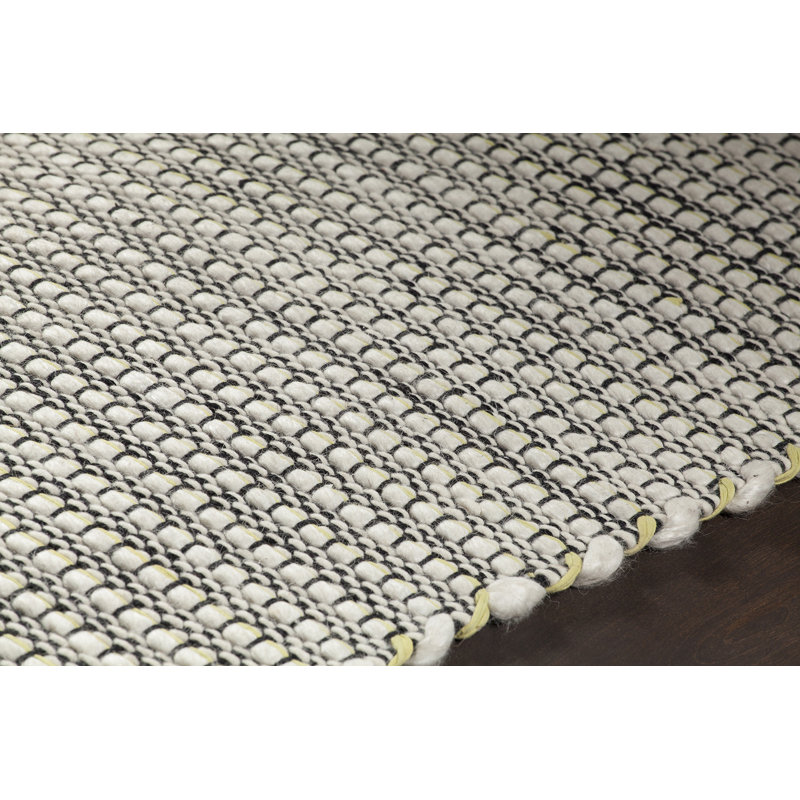 Tapis bleu/noir tissé à la main Werner, 7 pi 9 po X 10 pi 6 po