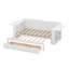 Lit de jour extensible avec bureau amovible et table d'appoint hydraulique, canapé multifonctionnel 4-en-1 Be-1351260419-1351260421