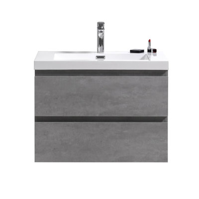 Ninel 29.38'' Single Bathroom Vanity with Plastic Top