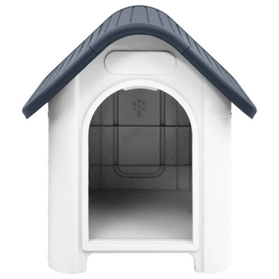 Niche pour chien en polypropylène gris et blanc vidaXL 23,2 po x 29,5 po x 26,0 po