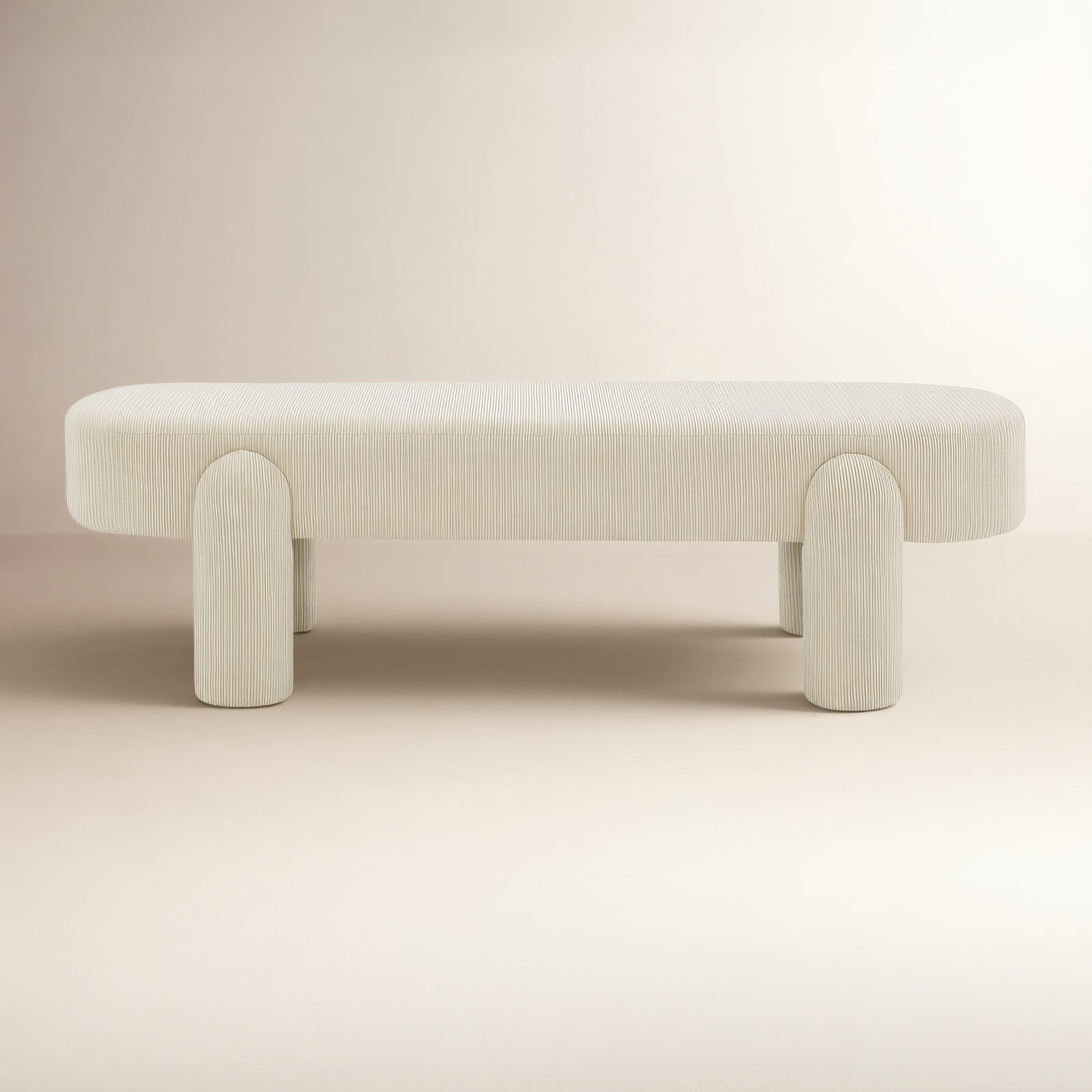 Arland 60" Upholstered Bench, Sand
