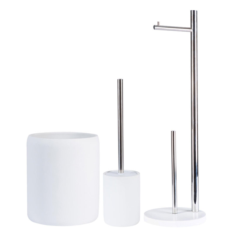 Harbour Housewares - Resin Toilet Accessories, White