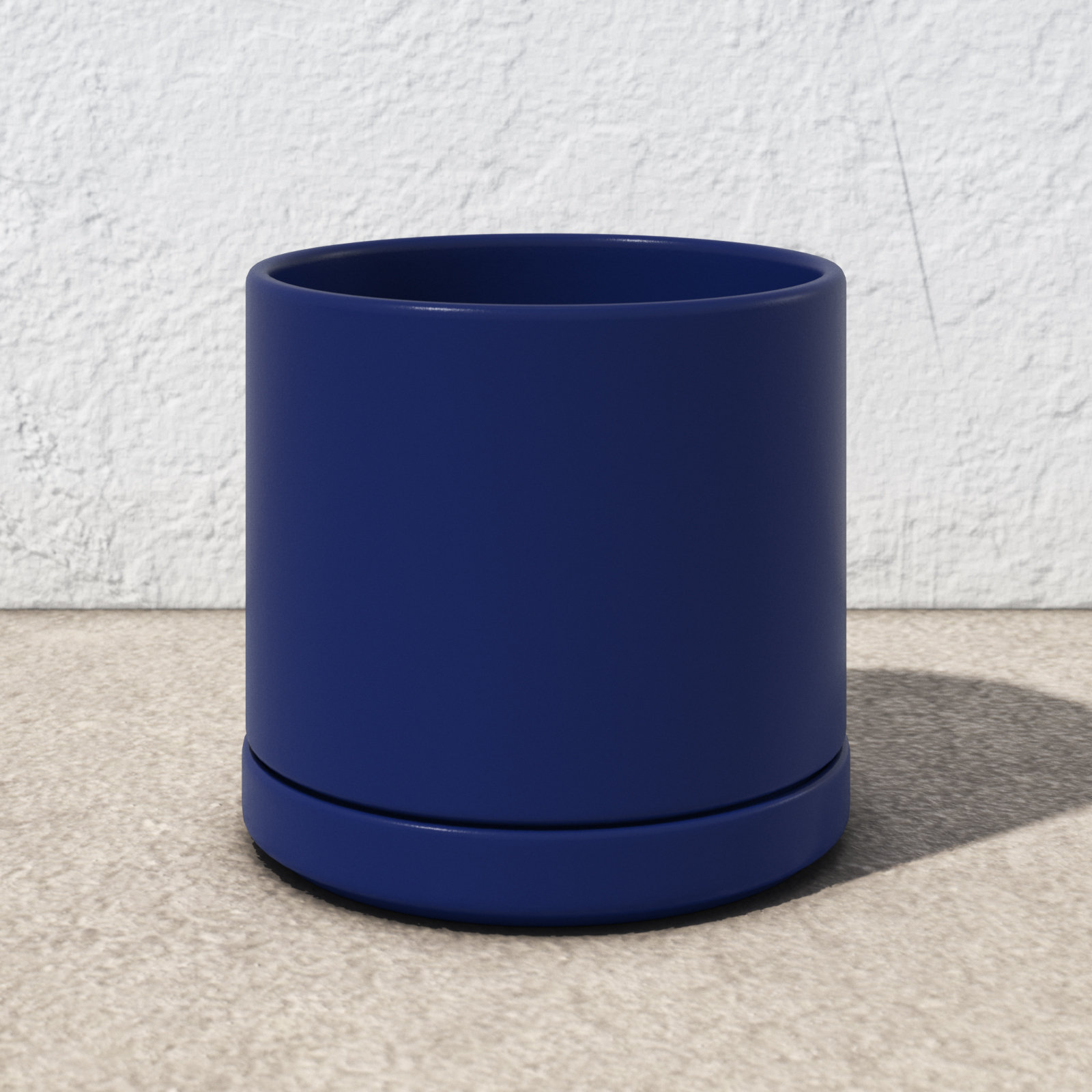 Cheryl 16" Ceramic Pot Planter, 9.75" H x 10.5" W x 10.5" D, Blue