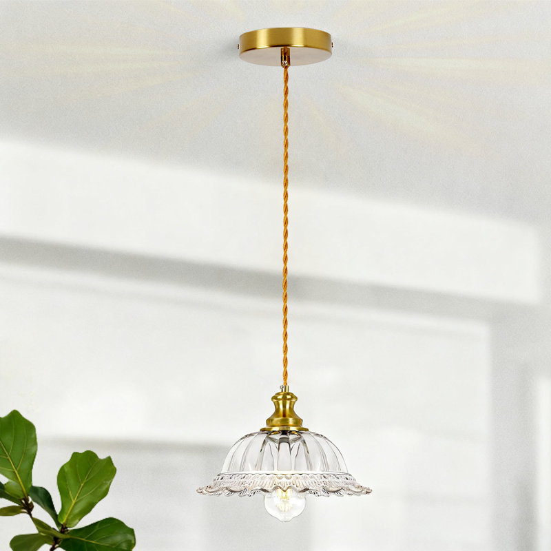 1 - Light Dome Pendant , Clear