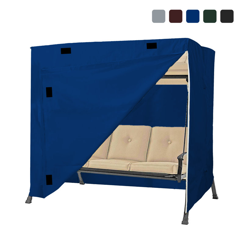 Outdoor Swing Seat Cover, Blue, 182.9cm H x 223.5cm W x 152.4cm D