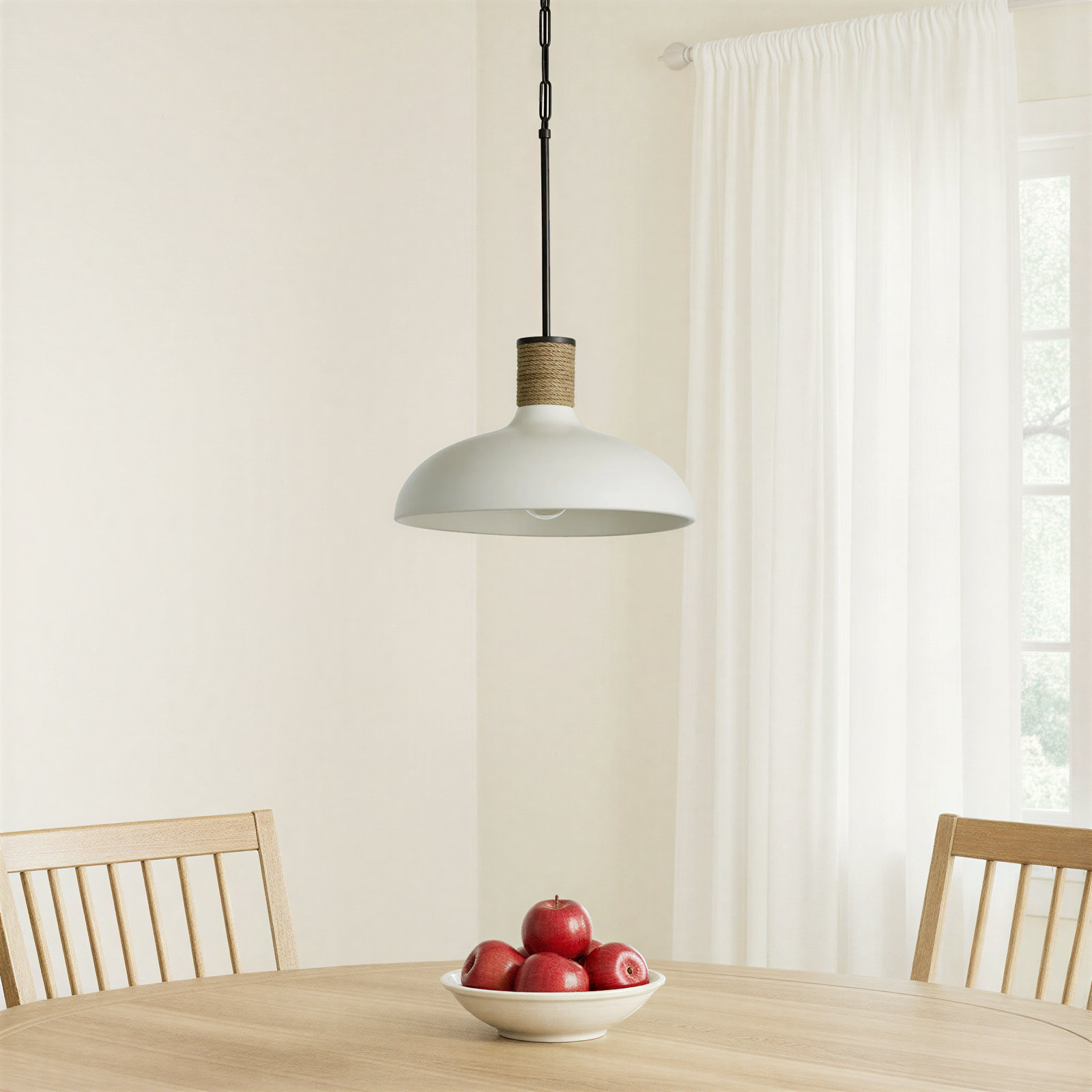 Gwenelle Single Light Ceramic Dimmable Pendant