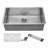30 inch x 19 inch x 9 inch Brushed Nickel Stainless Steel Undermount Kitchen Sink with Deep Single Bowl