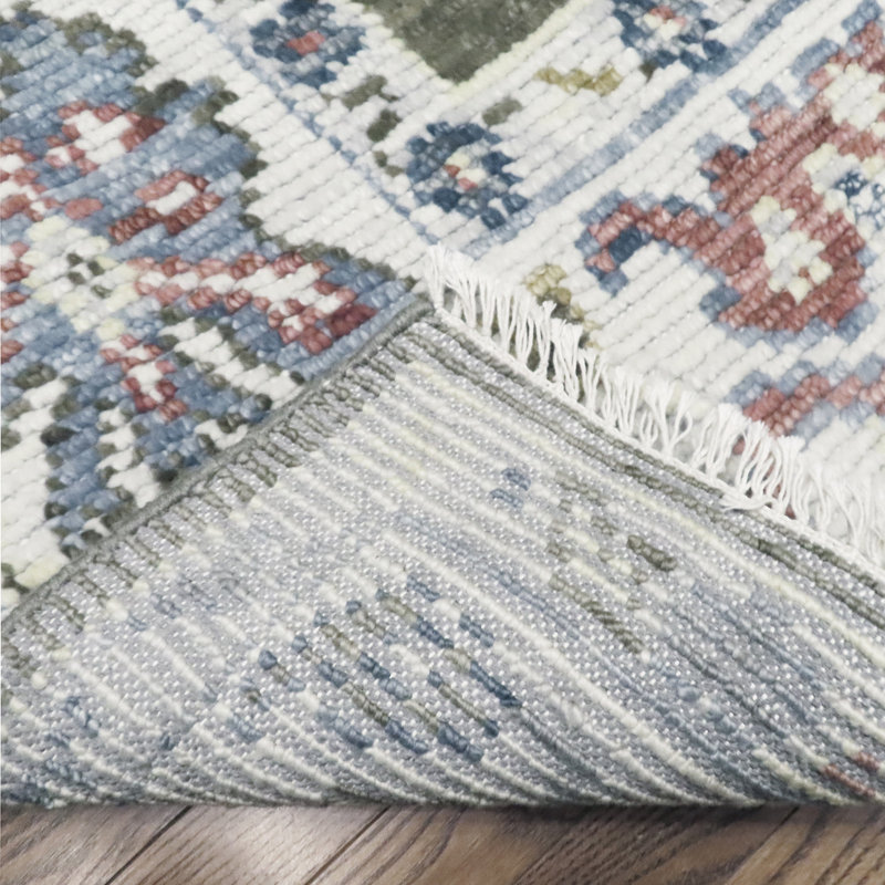 Cascade Hand Knotted Wool Area Rug, Rectangle 6' x 9'
