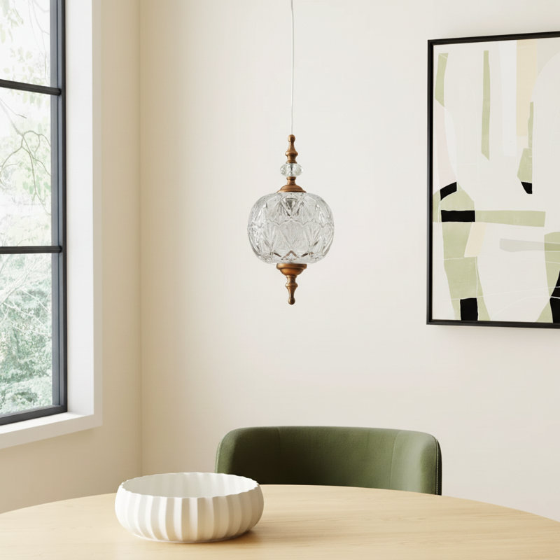 Luminaire suspendu en verre 63 * 8,1, H 63 po x l 8,1 po x P 8,1 po