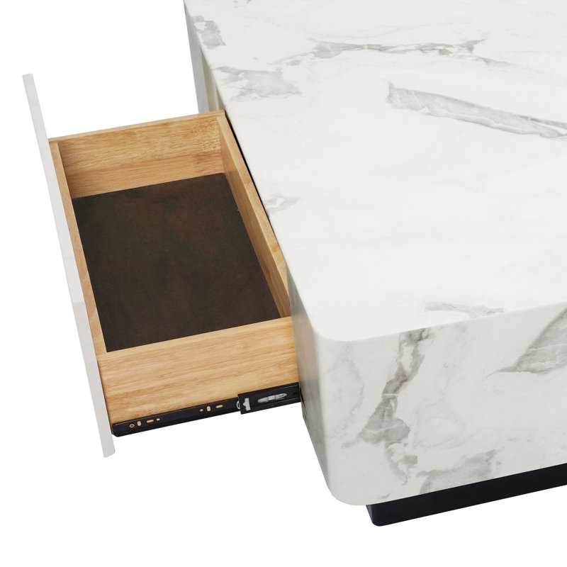 Table basse, finition pierre d'ingénierie