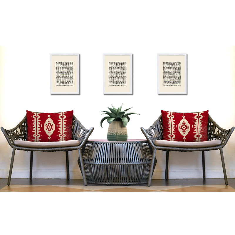 Oreiller réversible intérieur / extérieur Tallu, 20 po x 14 po, Rouge