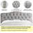 Tufted Upholstered Headboard, Solid Wood Head Board With Wood Legs, Adjustable Height Bed Headboard From 37” To 51” Fabric Headboard In Modern Button Design-1735288777-1726011574