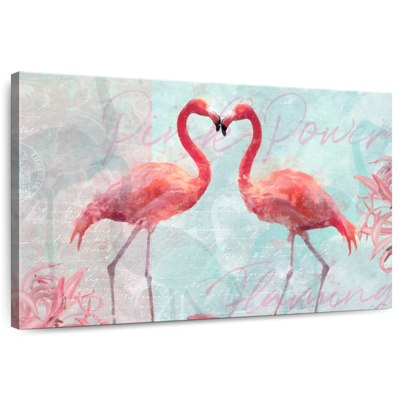 Flamingo Power, 32" H x 48" W