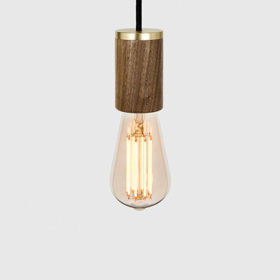 Luminaire suspendu cage en écureuil en chêne