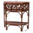 Bali & Pari Gaspar Marbled Tortoise Natural Rattan Console Table - Handcrafted Accent Table With Chippendale Design, Coastal Tropical Style For Entryway, Hallway, Or Living Room