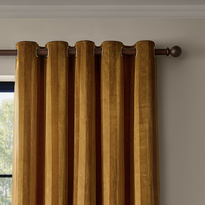 Regency Stripe Room Darkening Curtain Panel Pair, 168 cm Width x 183 cm Drop
