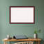 Tableau blanc en liège, cadre en bois Rubino Cherry Scoop - babillard, tableau d'organisation, tableau d'affichage-94411115
