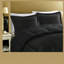 Ensemble de literie luxueuse 4 pièces avec duvet, taille grand noir