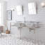 Meuble-lavabo ovale en pierre 72 po avec robinet et trop-plein Water Creation -674704321