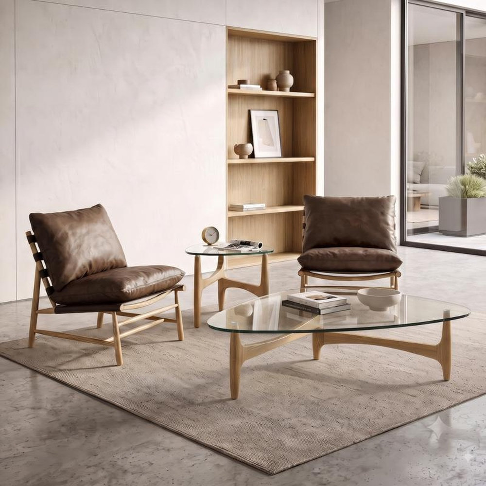 Etna Coffee Table, Natural, 14" H x 51" L x 31.5" W