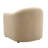Esly Upholstered Modern Curved Camel Boucle Barrel Accent Chair-1466543508