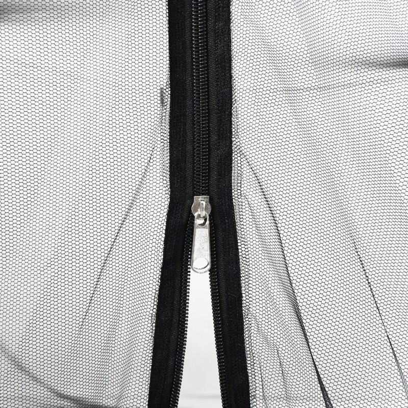 Moustiquaire pour parasol Vidaxl 220 Mesh, Noir, H 98,4 po x l 129,9 po x P 129,9 po