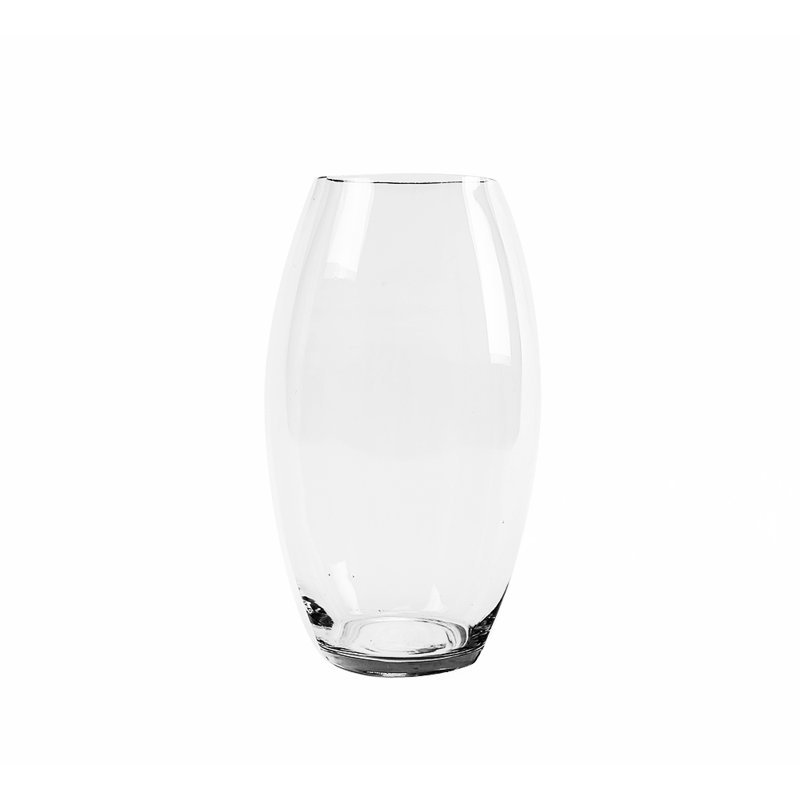 Clear Glass 12" Tall Table Vase for Floral Arrangements