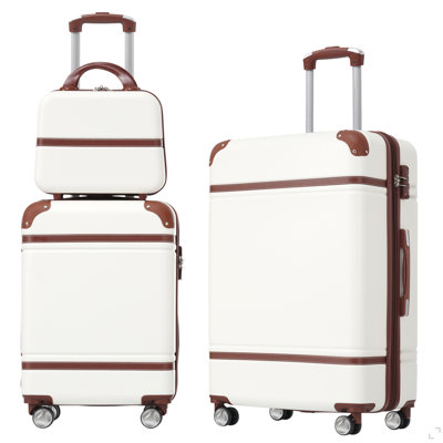 Hardshell ensembles de bagages 3 pièces 20 "+ 24" Valise Valise avec serrure TSA