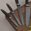 Tower Damascus 6 Piece Stainless Steel Knife Block Set