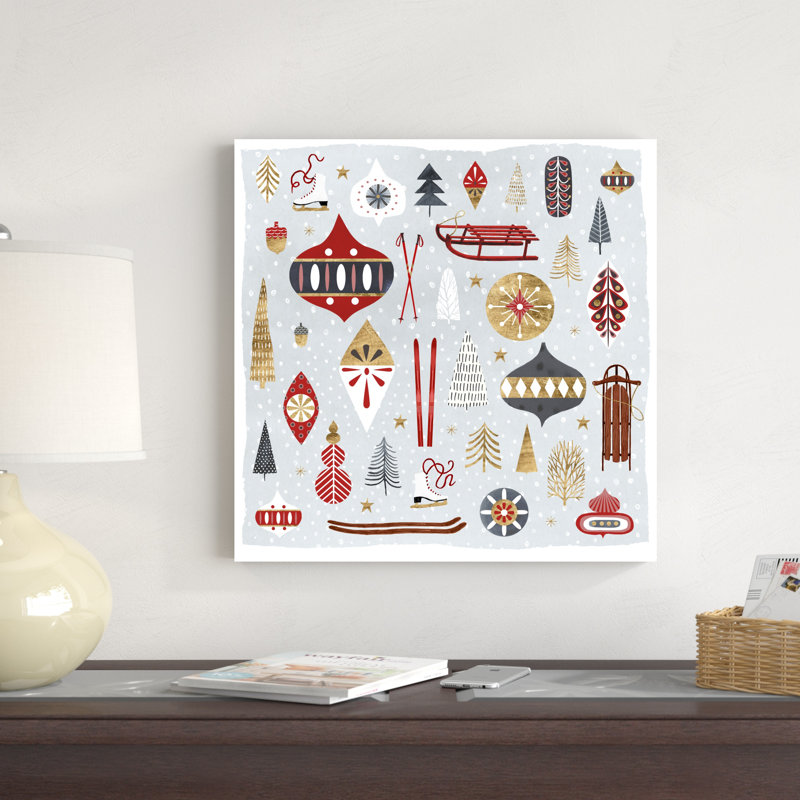 «Christmas Chalet IV» par Victoria Borges - impression sur toile tendue, H 20 po x l 20 po
