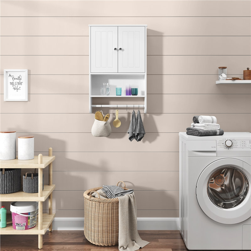 Armoire murale l 19 po x H 30 po x P 5,7 po, Blanc